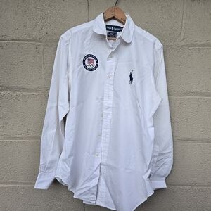 Ralph Lauren Polo 2012 US Olympic Team White Button Up Shirt Mens ● 15.5 | 39